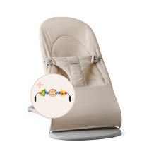 Шезлонг BabyBjorn BALANCE SOFT WOVEN Tri Fabric + іграшка