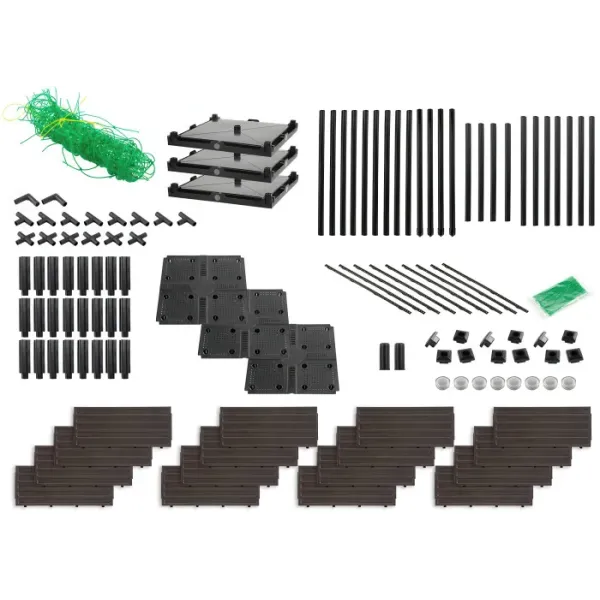 Повышенная клумба - грядка + стойка Cultivo GROW FLAT SET L 126x42x180cm 005448