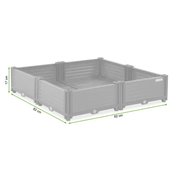 Підвищена клумба - грядка Cultivo GROW CUBE L 82x82x17cm 005433