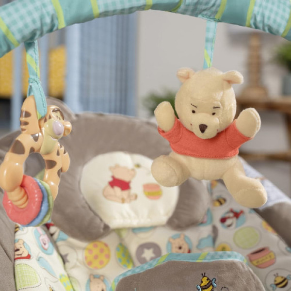Шезлонг - гойдалка BRIGHT STARTS Winnie The Pooh Dots & Hunny Pots Bouncer