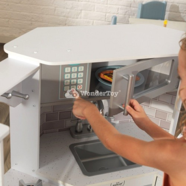Детская угловая, большая кухня со светом и звуком KidKraft 53386