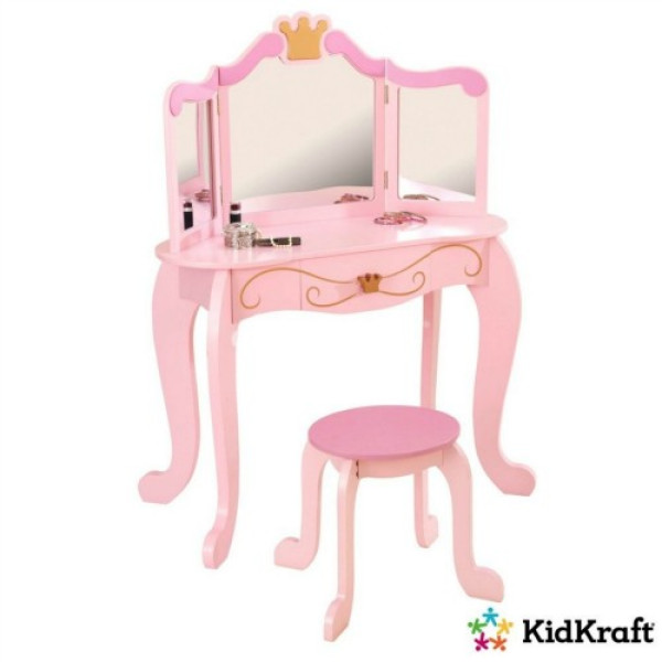 Дерев'яний туалетний столик із сидінням Princess Kidkraft 76123