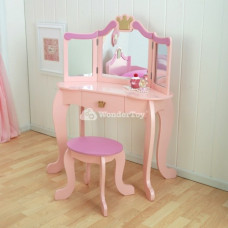 Дерев'яний туалетний столик із сидінням Princess Kidkraft 76123