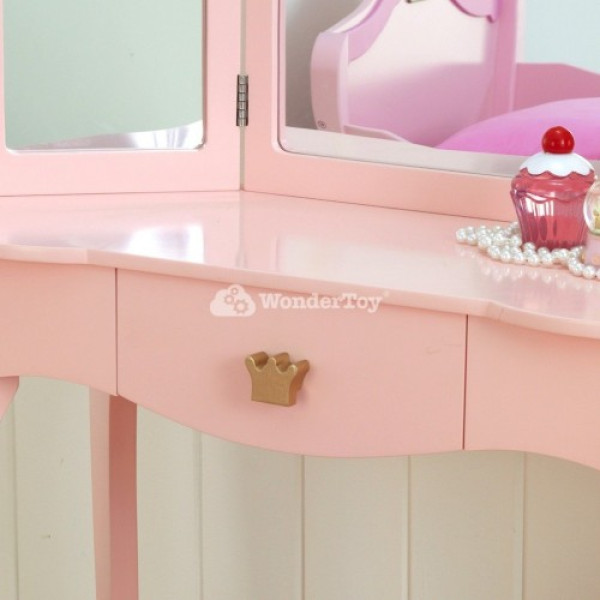 Дерев'яний туалетний столик із сидінням Princess Kidkraft 76123