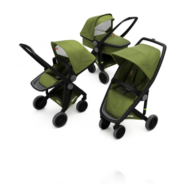 Коляска 3в1 Greentom шасі Black