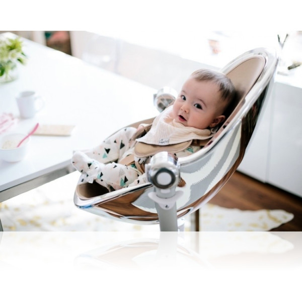 Стільчик Bloom Fresco Chrome Rosegold/black