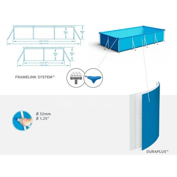 Каркасний басейн Bestway 300x201x66cm 56404