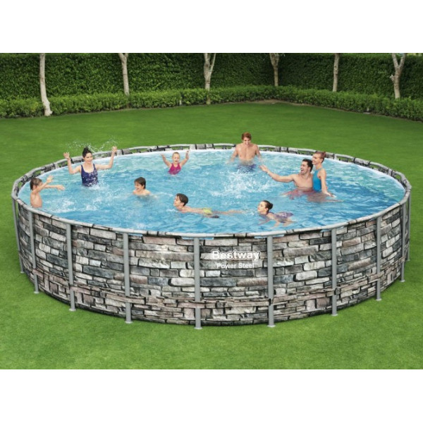 Каркасний басейн Bestway 671x132см камінь 56889