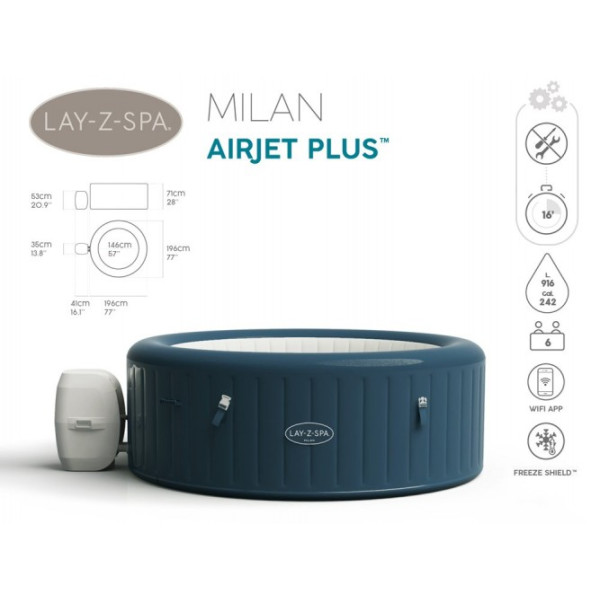 Джакузі Bestway Lay-Z-Spa Milan 60029