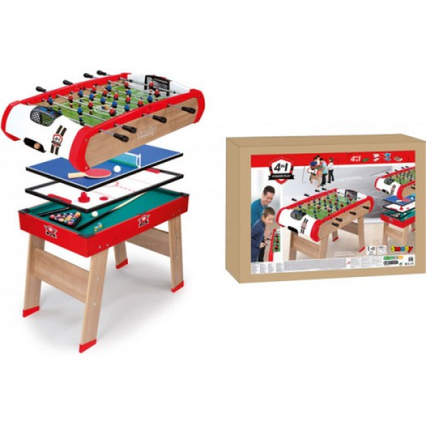 Напівпрофесійний ігровий стіл Smoby Power Play 4 в1
