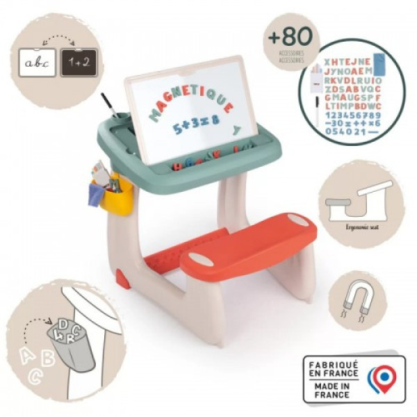 Парта із двосторонньою дошкою для малювання Smoby
