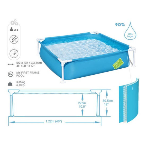 Детский каркасный бассейн Bestway 122x122cm 56217