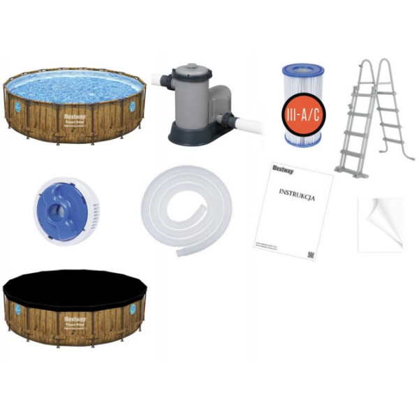 Каркасний басейн Bestway 488x122 11w1 56725