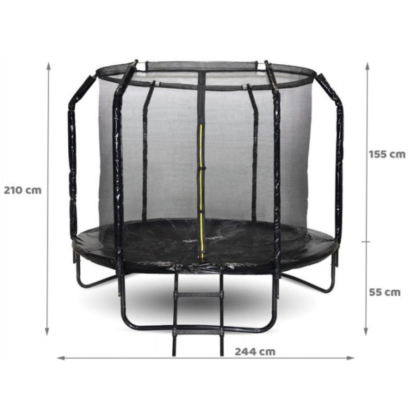 Батут садовий SKYFLYER + драбина 8FT 244см TR0033
