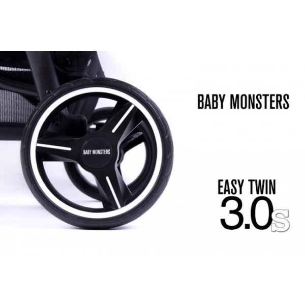 Прогулочная коляска для двойни Baby Monsters EASY TWIN 3.0S LT