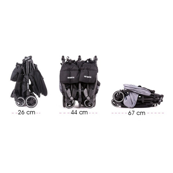 Прогулянкова коляска для двійні Baby Monsters KUKI TWIN 2.0