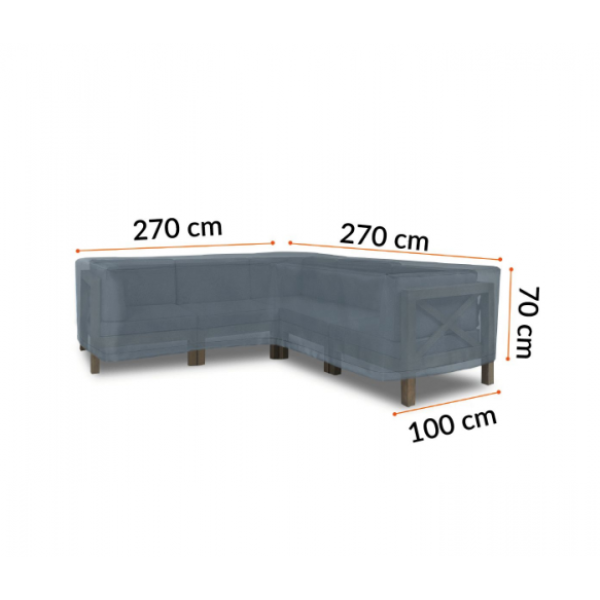 Чохол на кутові меблі 270x270x100x70 см
