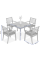 Набір садових меблів HAGEN DINING стіл + 4 крісла