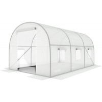 Теплиця-парник з вікнами 10 м2 FunFit 400х250х200 см (білий)