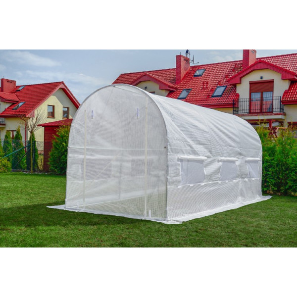 Теплица-парник с окнами 10 м2 FunFit 400х250х200 см (белый)