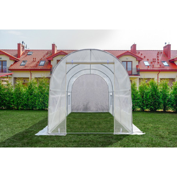 Теплица-парник с окнами 10 м2 FunFit 400х250х200 см (белый)