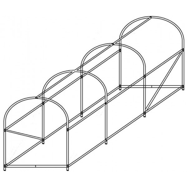 Теплица-парник с окнами 7 м2 FunFit 350х200х200 см