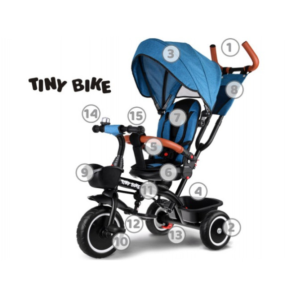 Дитячий трьохколісний велосипед Tiny Bike 3в1 SP0650 Green