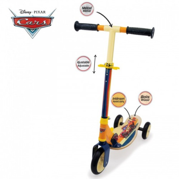 Дерев'яний триколісний самокат Smoby Cars