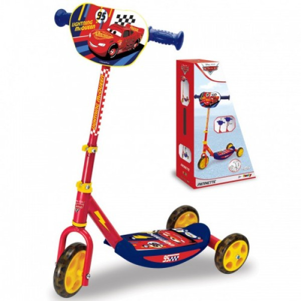 Дитячий триколісний самокат Smoby Cars 3