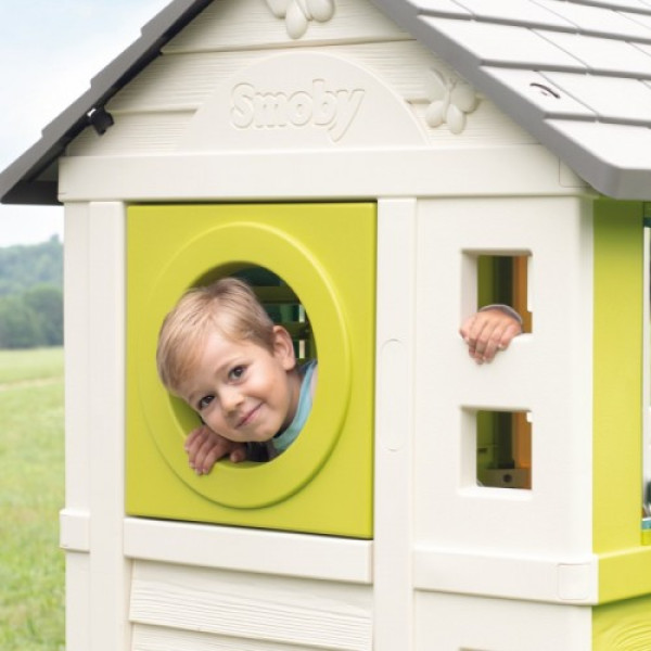 Ігровий будиночок на палях з пісочницею та гіркою Smoby