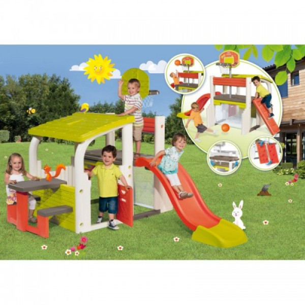 Ігровий майданчик Smoby Slide House з додатковими елементами