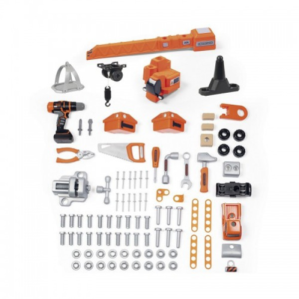 Игровой набор Мастерская с краном Smoby Black&Decker + 94 аксессуара