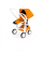 Прогулянкова коляска Greentom Reversible шасі White