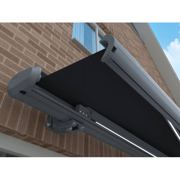 Маркиза для балкона Gutroof DELUXE (автоматическая) + Led подсветка 500x300 см