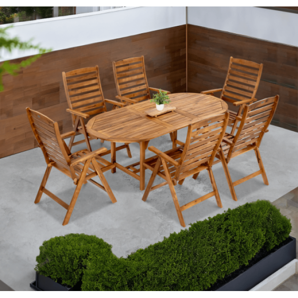 Набір садових меблів AKADIA DINING стіл + 6 крісел