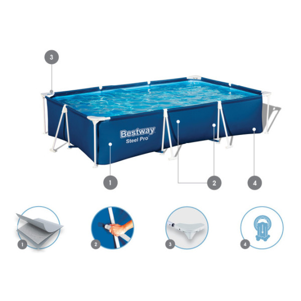 Каркасний басейн Bestway 8в1 300x201x66см 56411