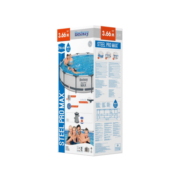 Каркасний басейн Bestway 6,473L 366x76см 8в1 56416