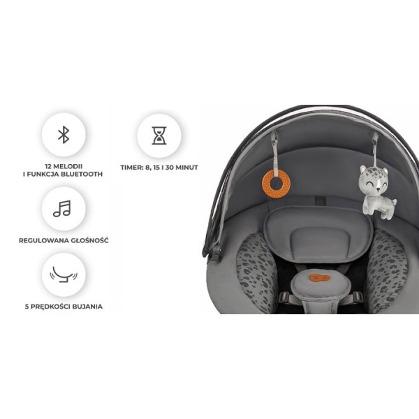 Шезлонг-гойдалка Kinderkraft LUMI 2