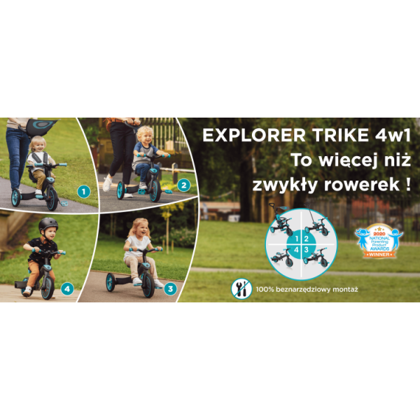 Дитячий триколісний велосипед 4в1 Globber EXPLORER TRIKE