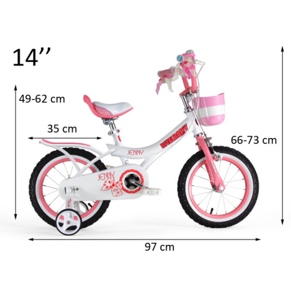 Дитячий велосипед RoyalBaby JENNY 14'' RO0103 з кошиком