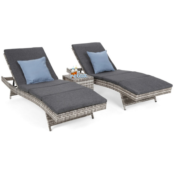 Комплект садових меблів HOME & GARDEN Bora Bora лежаки 2х + столик