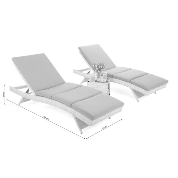 Комплект садових меблів HOME & GARDEN Bora Bora лежаки 2х + столик