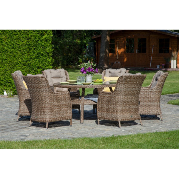 Набір садових меблів HOME & GARDEN Bristol Round Elegant стіл + 6 крісел