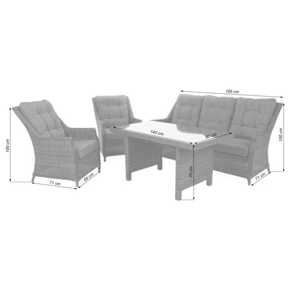 Комплект садових меблів HOME & GARDEN Alicante 2