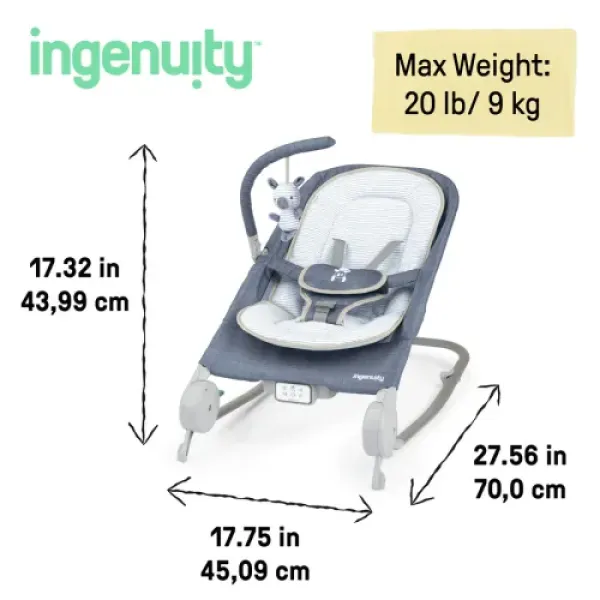 Крісло - гойдалка з масажом INGENUITY Happy Belly™ Rock-to-Bounce