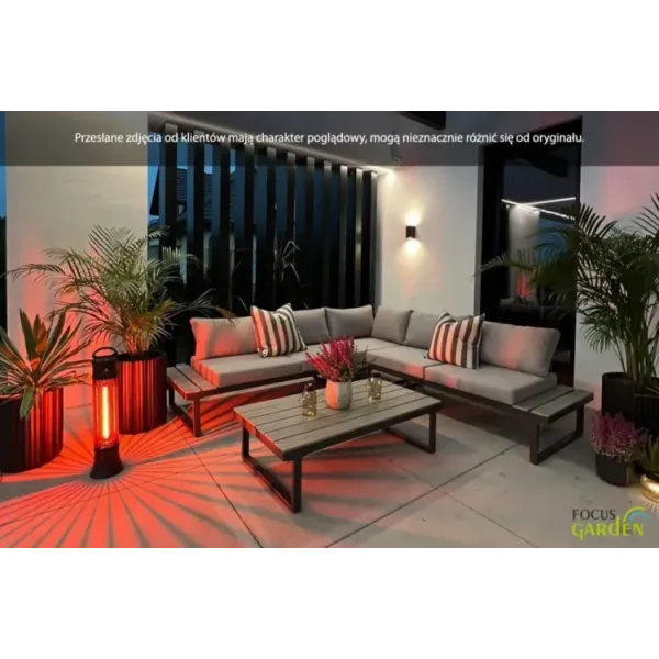 Вуличний електричний обігрівач Focus Garden APUS Black
