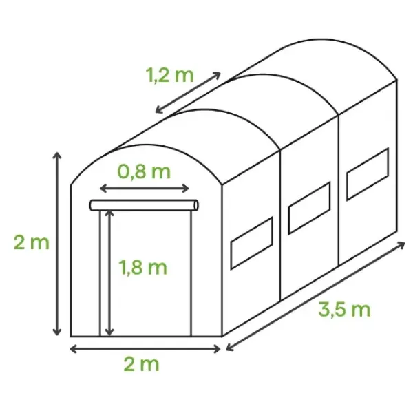 Садова теплиця - парник 7м2 Cultivo 2x3,5x2