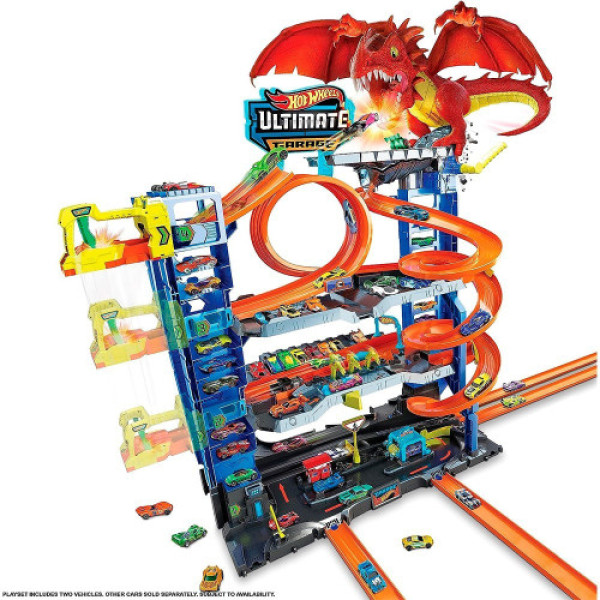 Трек Hot Wheels Легендарный гараж MEGA Dragon Garage HKX48