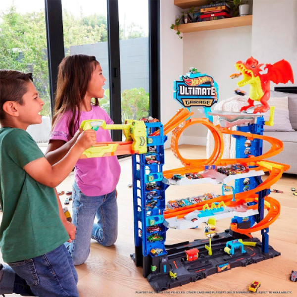 Трек Hot Wheels Легендарный гараж MEGA Dragon Garage HKX48
