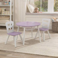 Детский круглый стол и 2 круглых стула Kidkraft Лавандовый 20017